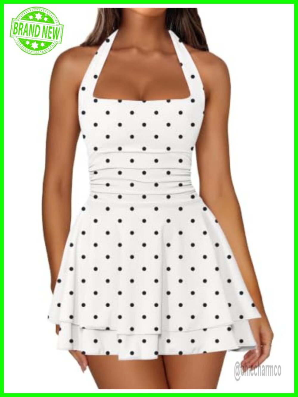 Halter Mini Dress Backless Ruffle Bodycon Party Club Cocktail Date Night